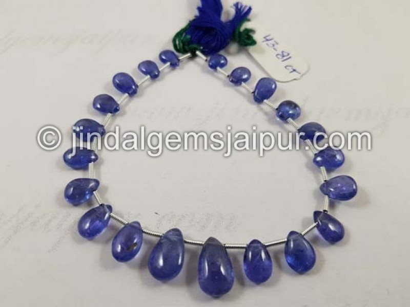 Tanzanite Smooth Pear Beads